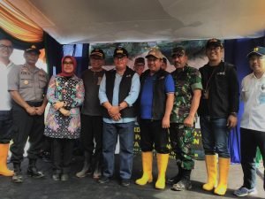 Dansektor 22 Citarum Harum Hadiri Pelaksanaan Pengerukan Pertama Pembangunan Wetland Park Dikecamatan Cibiru