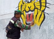 Agar Terlihat Artistik, Sektor 9 Sub 3 Padalarang Hiasi Dinding Oleh Sentuhan Mural