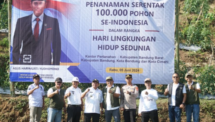 Peringati Hari Lingkungan Hidup Se Dunia,Kantah Sebandung Raya Gelar Penanaman Pohon di Desa Cicangkang Girang