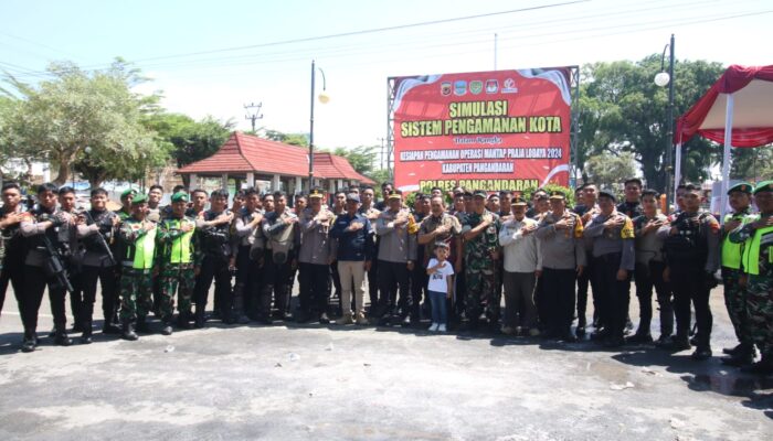 Cegah Potensi Konflik Selama Pilkada, Polres Pangandaran Gelar Simulasi Kontijensi Sispamkota