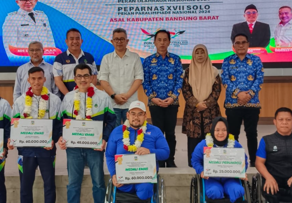 Pemda Bandung Barat Berikan Apresiasi dan Bonus Rp.6 M untuk Atlet Berprestasi di PON dan Peparnas 2024