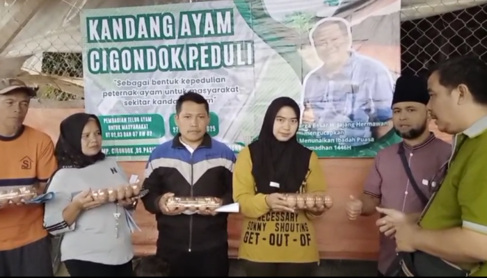 Jelang Ramadhan, 350 Kg Telur Ayam dibagikan Gratis Untuk Masyarakat : Ini Bukti Wujud Kepedulian Nyata Peternak Ayam Petelur Cigondok Dukung Program Ketahanan Pangan