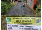 Pemdes Cicadas Wujudkan Pembangunan Pengaspalan Infrastruktur Jalan