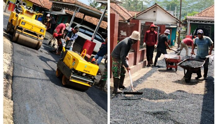 Pemdes Tambak Mekar Realisasikan Pengaspalan Jalan dari Dana Desa Tahun 2025