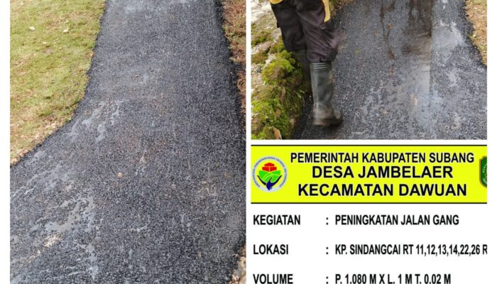Pemdes Jambelaer Realisasikan Dana Desa 2025 untuk Pembangunan Jalan Gang Demi Pemerataan Infrastruktur