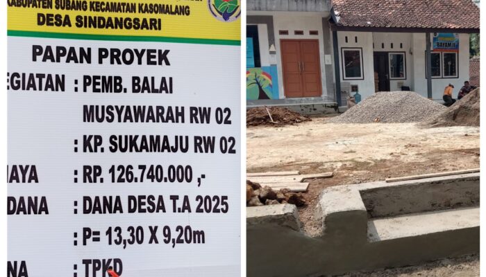 Pemdes Sindangsari Realisasikan Dana Desa 2025 untuk Pembangunan Balai RW 02 di Kp. Sukamaju