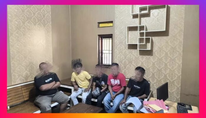 Lima Pelaku Tindak Premanisme Diamankan Polsek Jalan Cagak