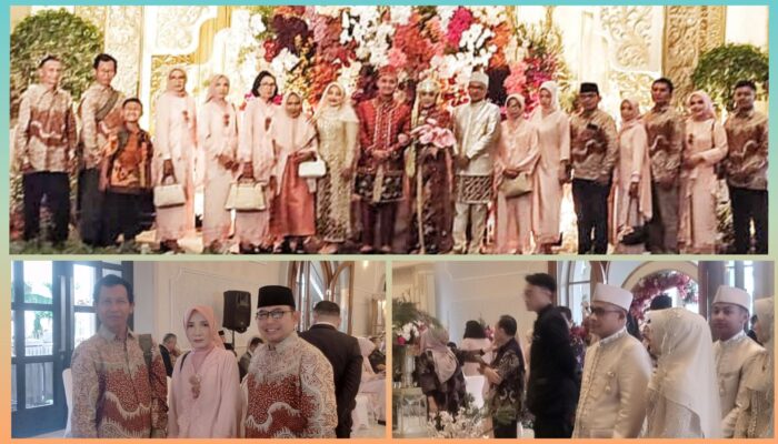 Anang Sugianto Hans Hadiri Resepsi Pernikahan Dzaky dan Sasti, Putra Pertama Kepala OJK Kaltim-Kaltara Parjiman