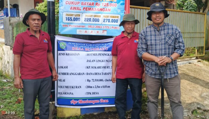 Desa Bunihayu Realisasikan Pengaspalan Jalan Hotmix dari Dana Desa 2025