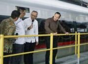 Menteri AHY Tinjau Depo Kereta Cepat Whoosh Tegalluar