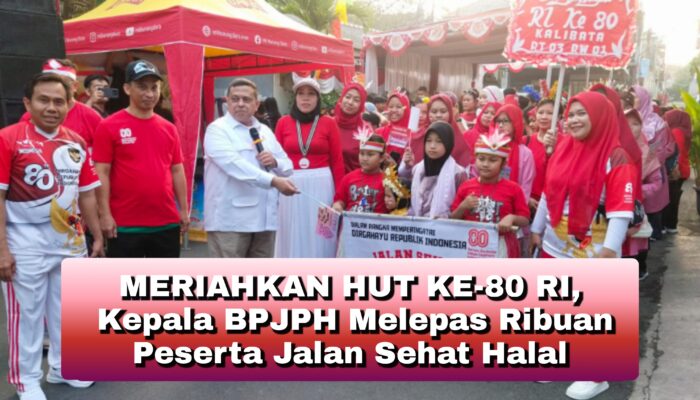 Meriahkan HUT ke-80 RI, Kepala BPJPH Melepas Ribuan Peserta Jalan Sehat Halal
