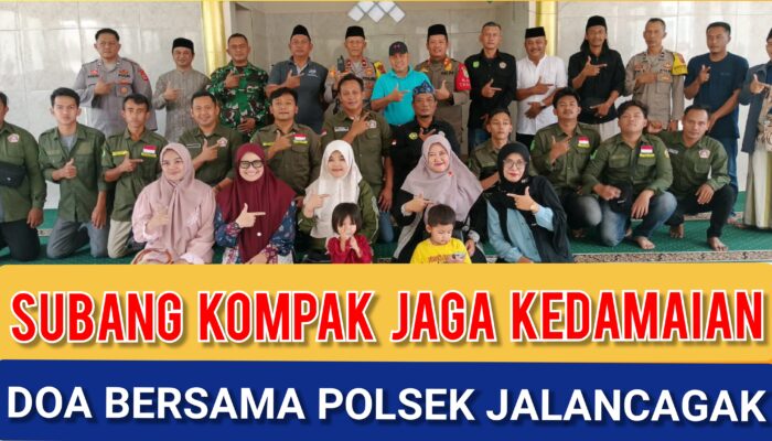 Doa Bersama Polsek Jalancagak, Subang Kompak Jaga Kedamaian