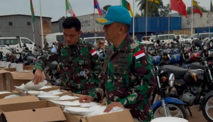 Wujud Nyata MINUSCA, TNI Serahkan 150 Motor dan Logistik untuk Perkuat FACA di Afrika Tengah