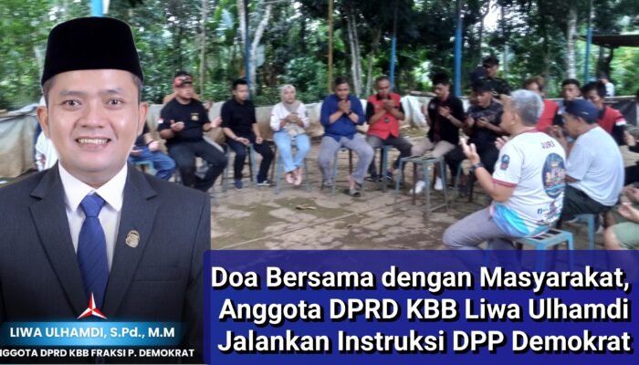 Doa Bersama dengan Masyarakat, Anggota DPRD KBB Liwa Ulhamdi Jalankan Instruksi DPP Demokrat