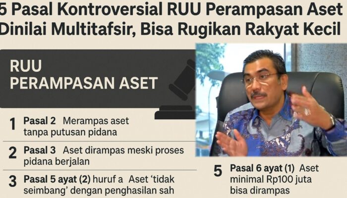 5 Pasal Kontroversial RUU Perampasan Aset Dinilai Multitafsir, Bisa Rugikan Rakyat Kecil