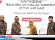 Perkuat Transparansi, Kantor Pertanahan Cimahi Serahkan Sertipikat Aset Pemkot di Rakor Antikorupsi Jabar