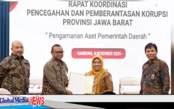 Perkuat Transparansi, Kantor Pertanahan Cimahi Serahkan Sertipikat Aset Pemkot di Rakor Antikorupsi Jabar