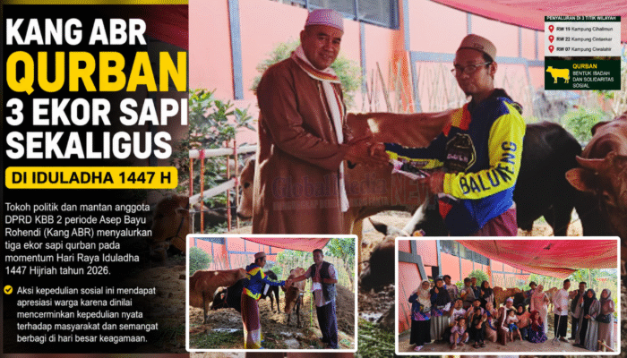 Iduladha Penuh Berkah, Kang ABR Qurban 3 Ekor Sapi Sekaligus