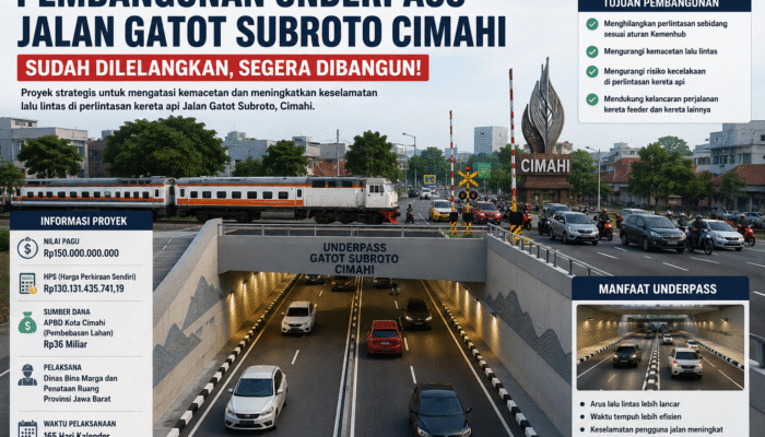 Underpass Gatot Subroto Cimahi Segera Dibangun, Proyek Rp150 Miliar Sudah Masuk Tahap Lelang