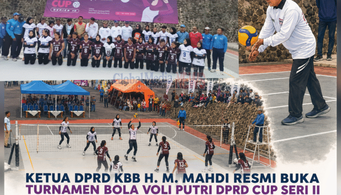 Meriahkan HUT KBB ke 19, Ketua DPRD KBB H. M. Mahdi Resmi Buka Turnamen Bola Voli Putri DPRD Cup Seri II