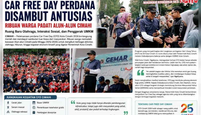 Car Free Day Perdana Kota Cimahi Diserbu Ribuan Warga, Jadi Ruang Baru Hidup Sehat dan Penggerak UMKM
