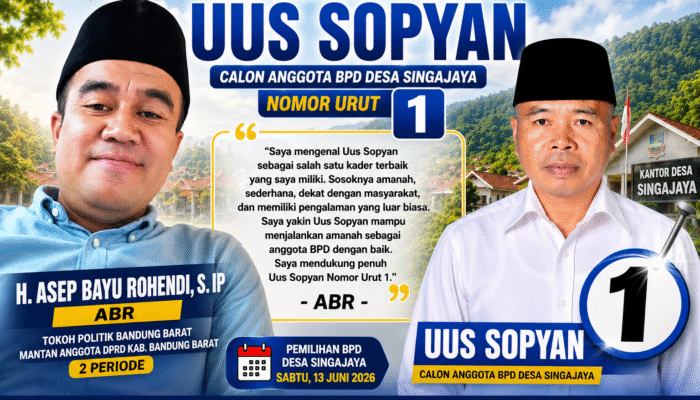 ABR Dukung Penuh Uus Sopyan, Calon Anggota BPD Desa Singajaya Nomor Urut 1