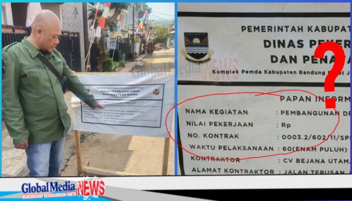 Papan Proyek PUPR KBB Tak Cantumkan Nilai Anggaran, Aktivis: Ada Apa?