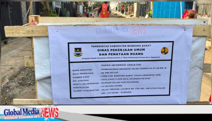 Nilai Anggaran Proyek Drainase PUPR KBB Akhirnya Dicantumkan, Pelaksana Akui Ada Kesalahan Teknis