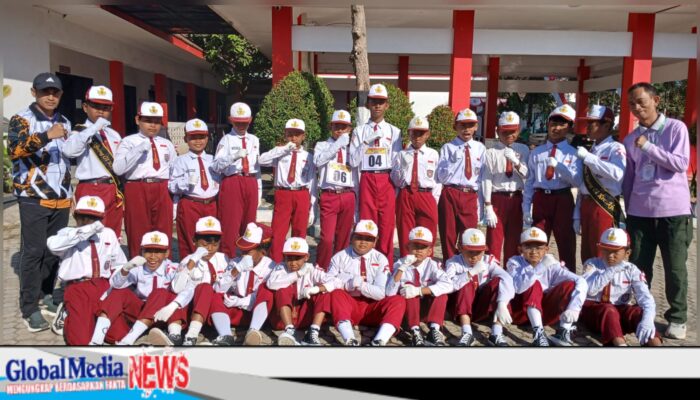 Tumbuhkan Jiwa Nasionalisme, 44 Siswa SDN Ajung 01 Ikuti Lomba Gerak Jalan Antar Pelajar