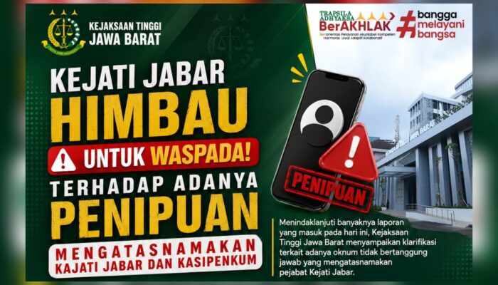 Nama Kajati Jabar dan Kasipenkum Dicatut Oknum, Kejati Ingatkan Jangan Transfer Uang