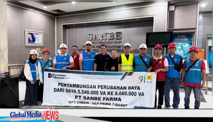 Jelang Sumpah Pemuda, PLN Cimahi Tambah Daya Listrik Sanbe Farma Jadi 8.660 kVA